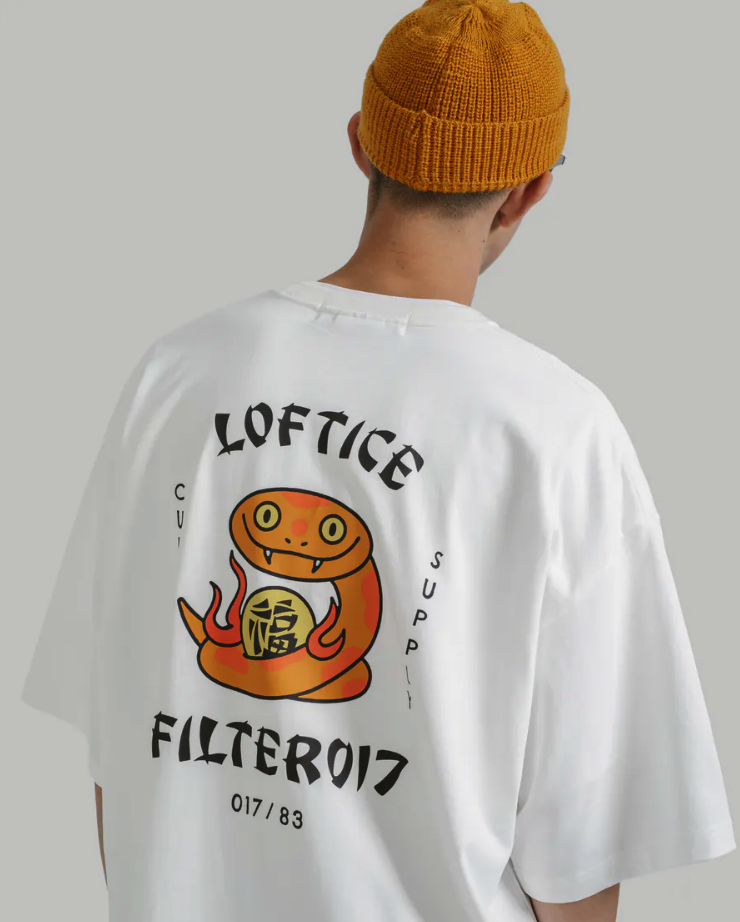 【現貨】FILTER017® X Loftice® 蛇年限定企劃 Limited Snake Graphic Tee / 蛇年白色短T
