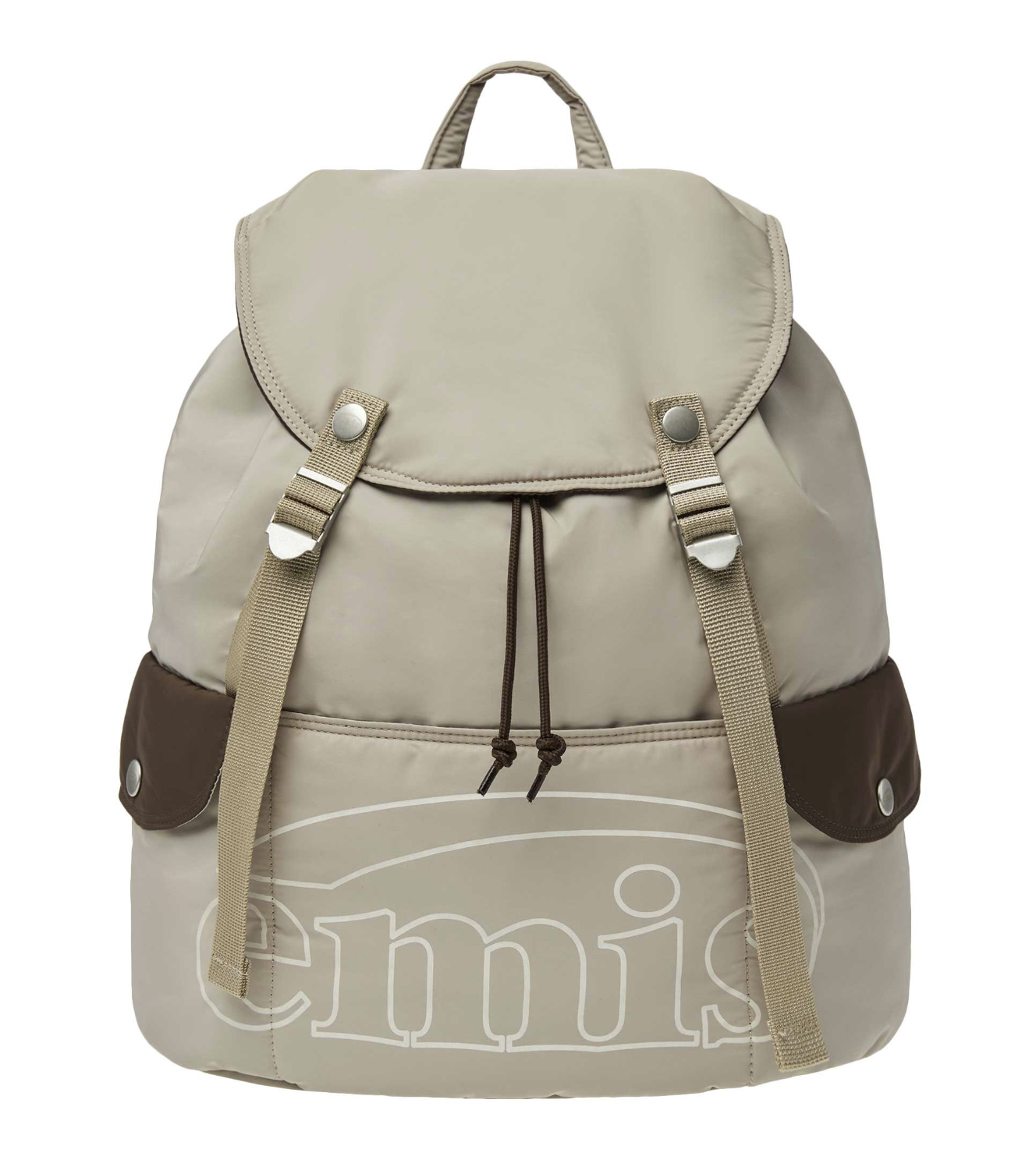 韓國EMIS OUT LINE LOGO BACKPACK-BEIGE