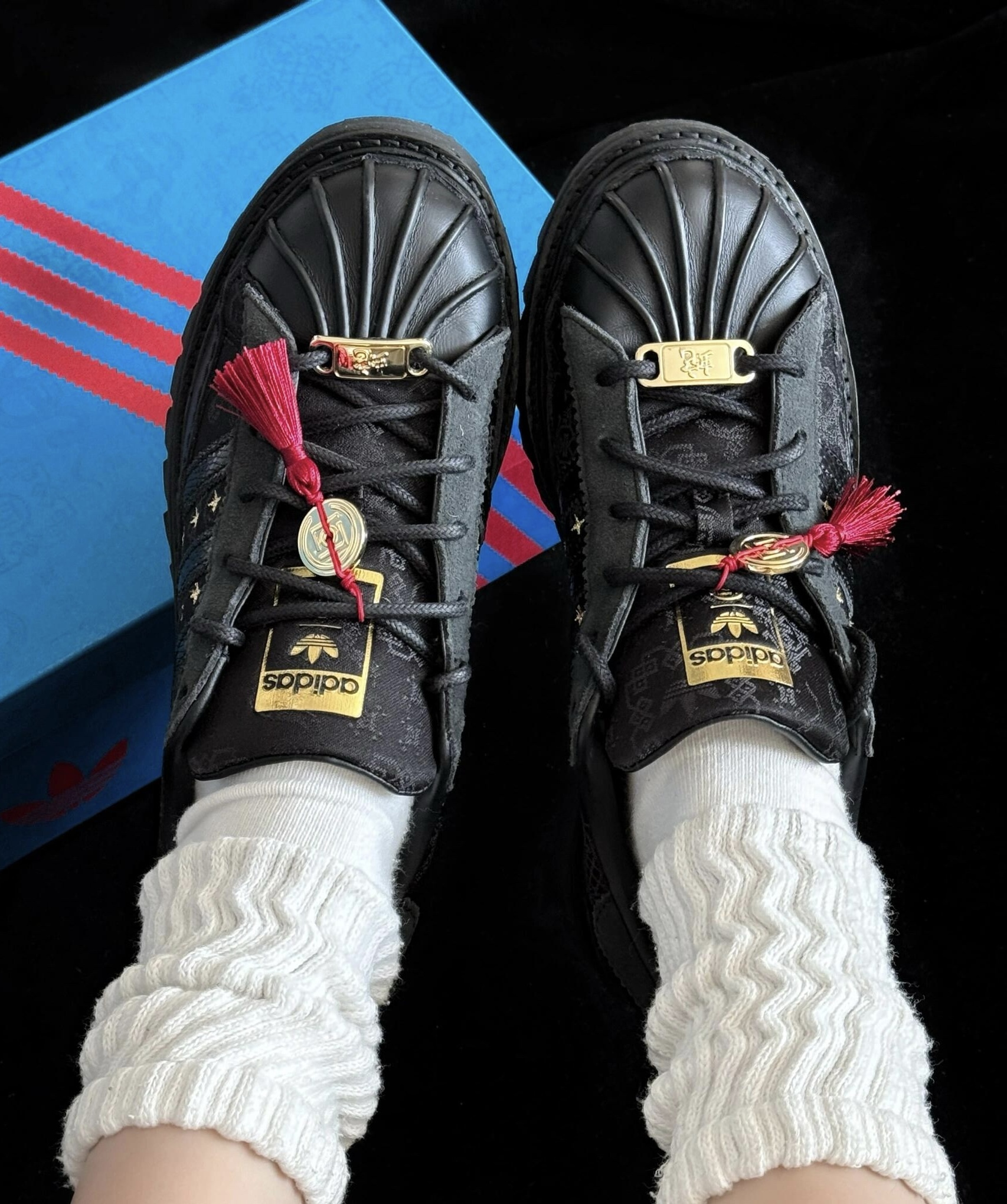 CLOT x Adidas Superstar 新年 蛇年 黑色 黑武士 鋸齒鞋 英倫風 貝殼鞋 牛津鞋 經典 休閒鞋 JR5114/預購