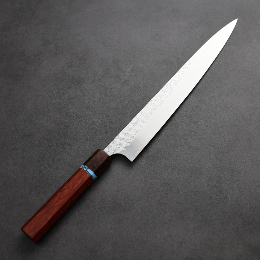 加藤義實 水波 筋引 270mm SG2粉末HSS鋼 藍松石環