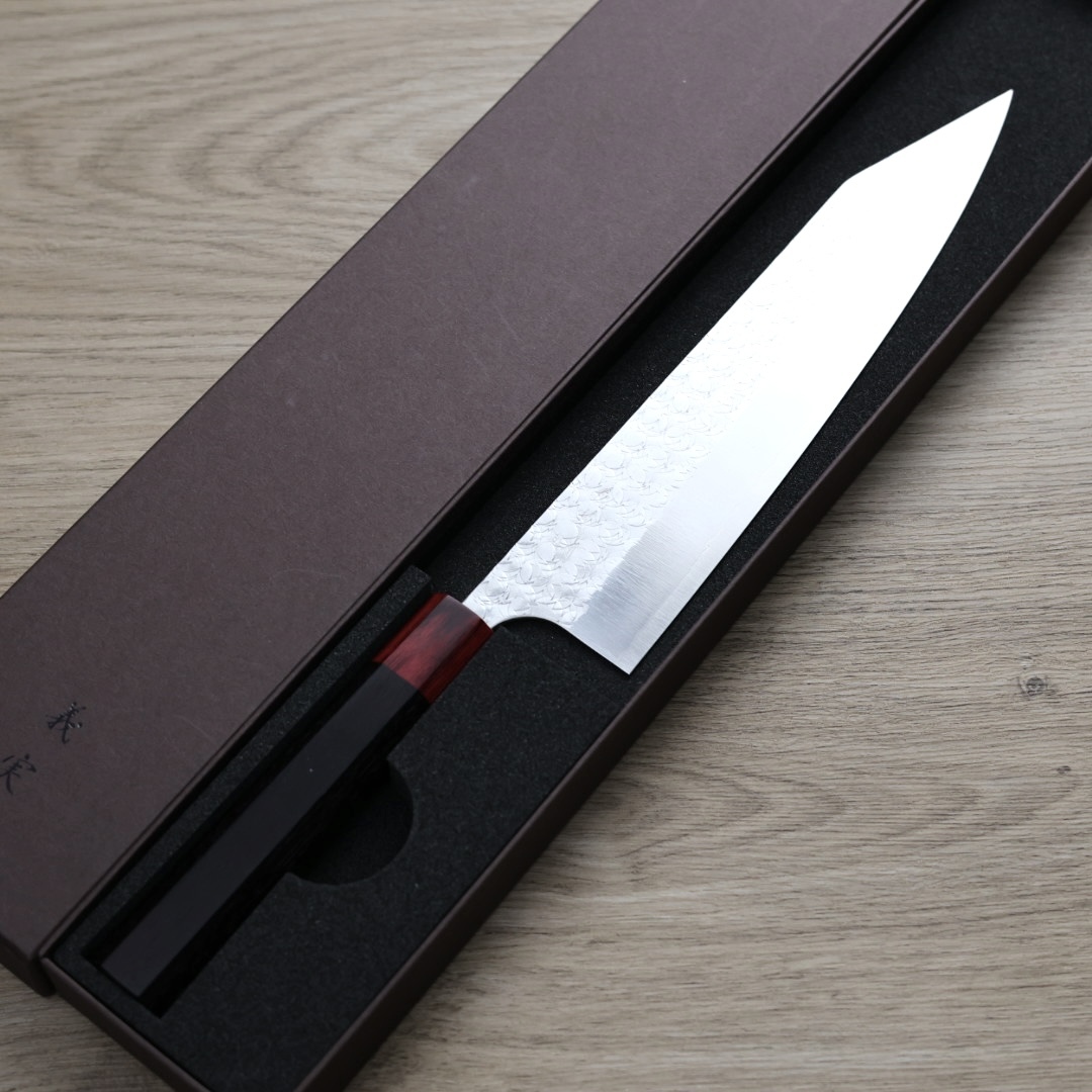 加藤義實 水波 切付牛刀 240mm SG2粉末HSS鋼