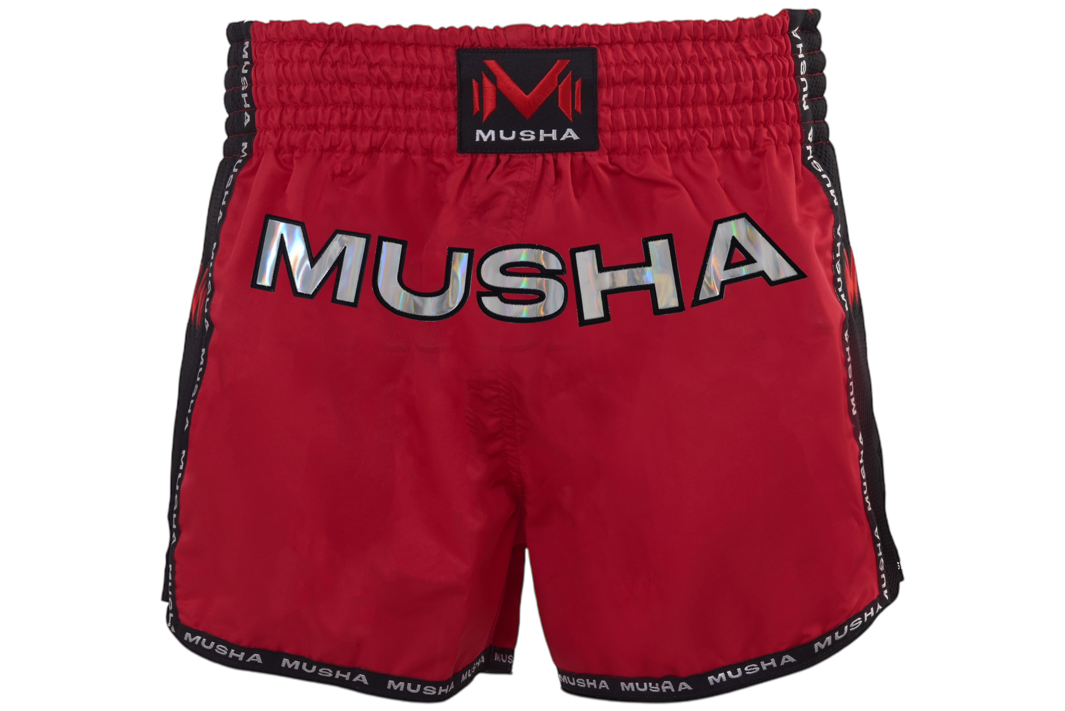 MUSHA 泰拳褲 V2-紅銀