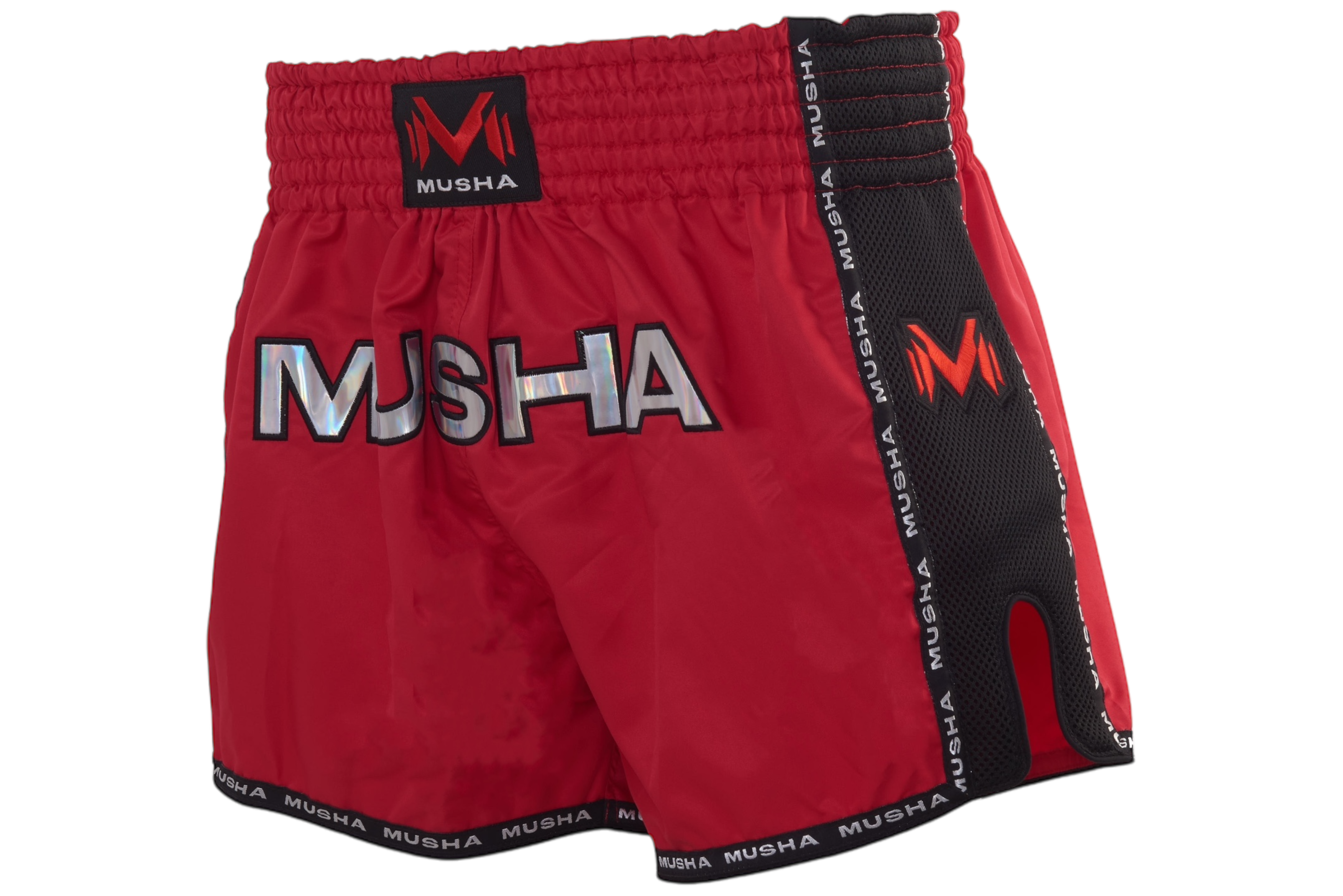 MUSHA 泰拳褲 V2-紅銀