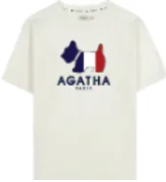 [S] AGATHA 24 NEW short sleeve 11, White, AGT845-011-White (SAG697)