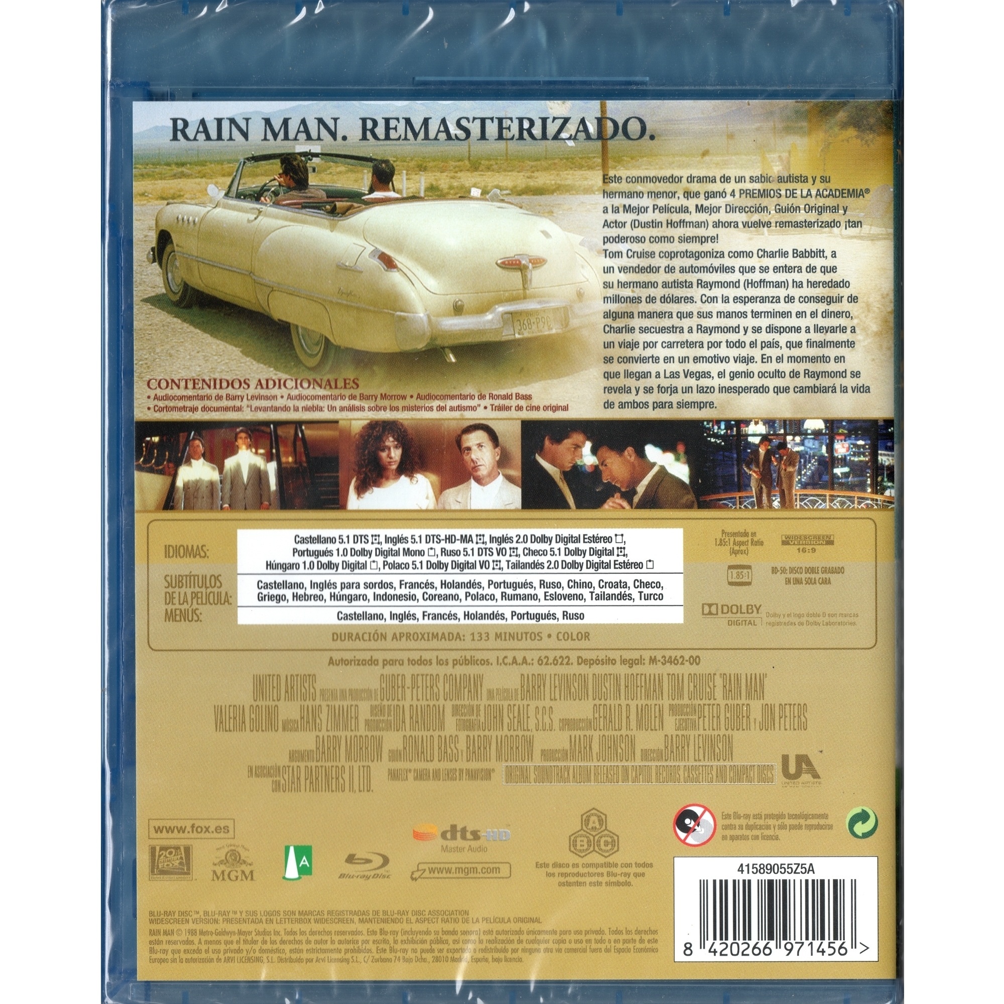 Rain Man (1988) (Remastered) (Blu-ray) (Spain Version)
