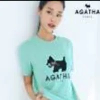 [S] AGATHA Eyeskin Big Scotty T-Shirt, Sky, AGT927-117-Sky (SAG714)