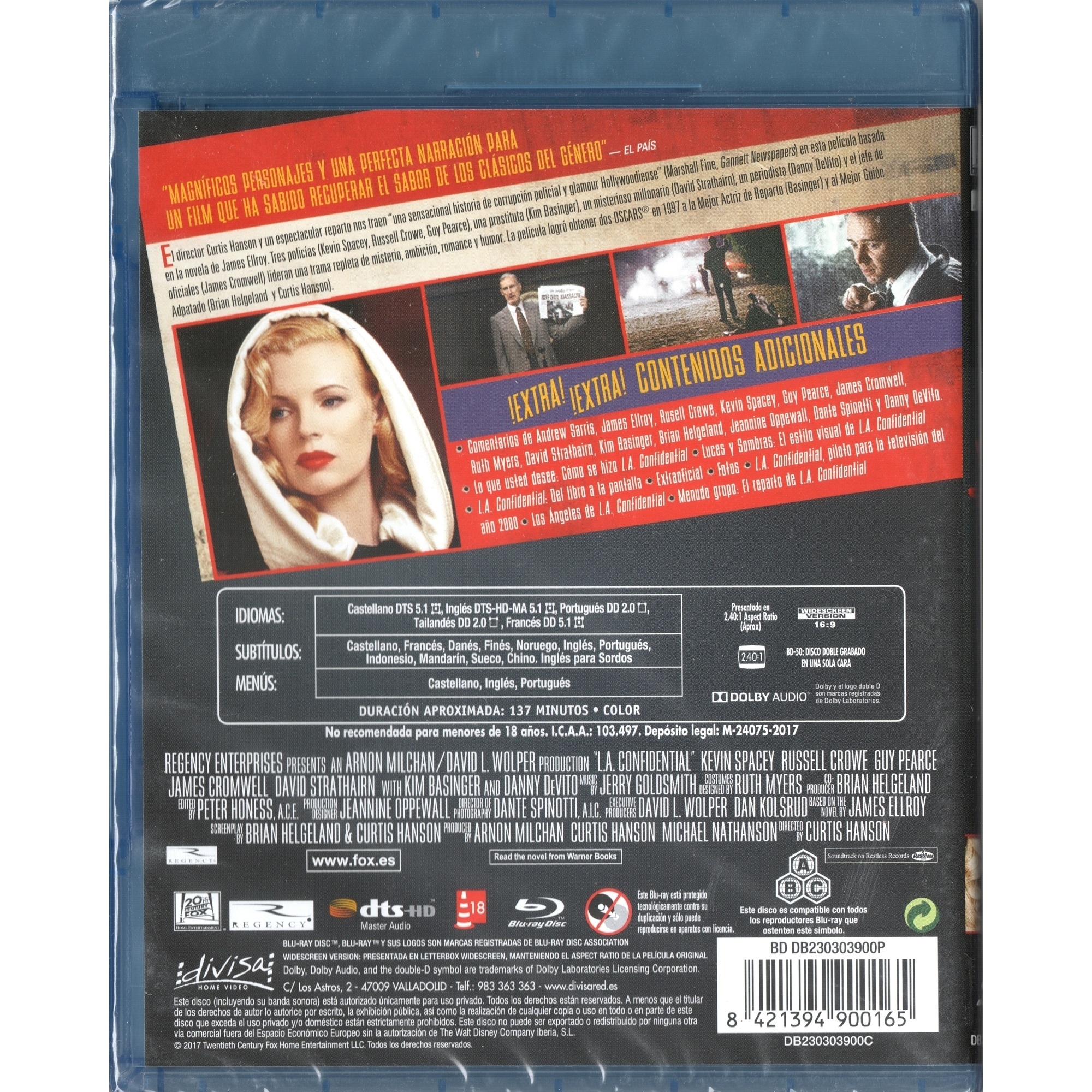 L.A. Confidential (1997) (Blu-ray) (Spain Version)