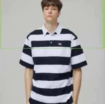 [S] AGATHA Signature Scotty Striped Rugby Shirt, Black/White, AGT145-105-Black/White (SAG731)