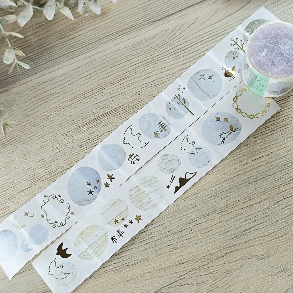 立夏．星石 Heart Stone 3.5亮面PET/和紙膠帶 <整捲/分裝(2循環)>