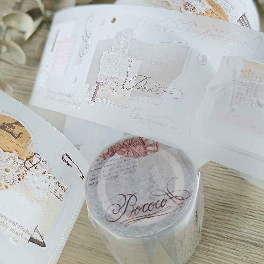 立夏 x 無色綻放．洛可可 5cm霧面割型PET膠帶 <整捲/分裝>