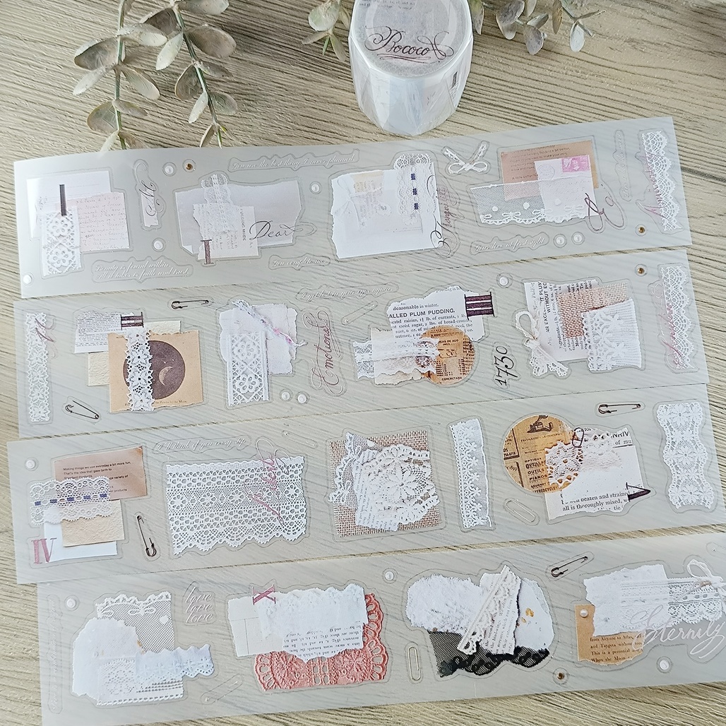 立夏 x 無色綻放．洛可可 5cm霧面割型PET膠帶 <整捲/分裝>