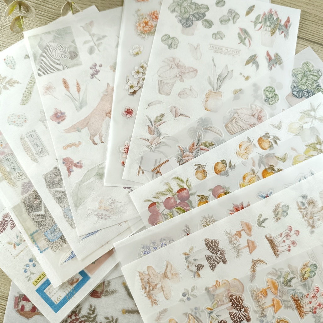 竹工凡花．割型貼紙包 手帳貼紙 多款