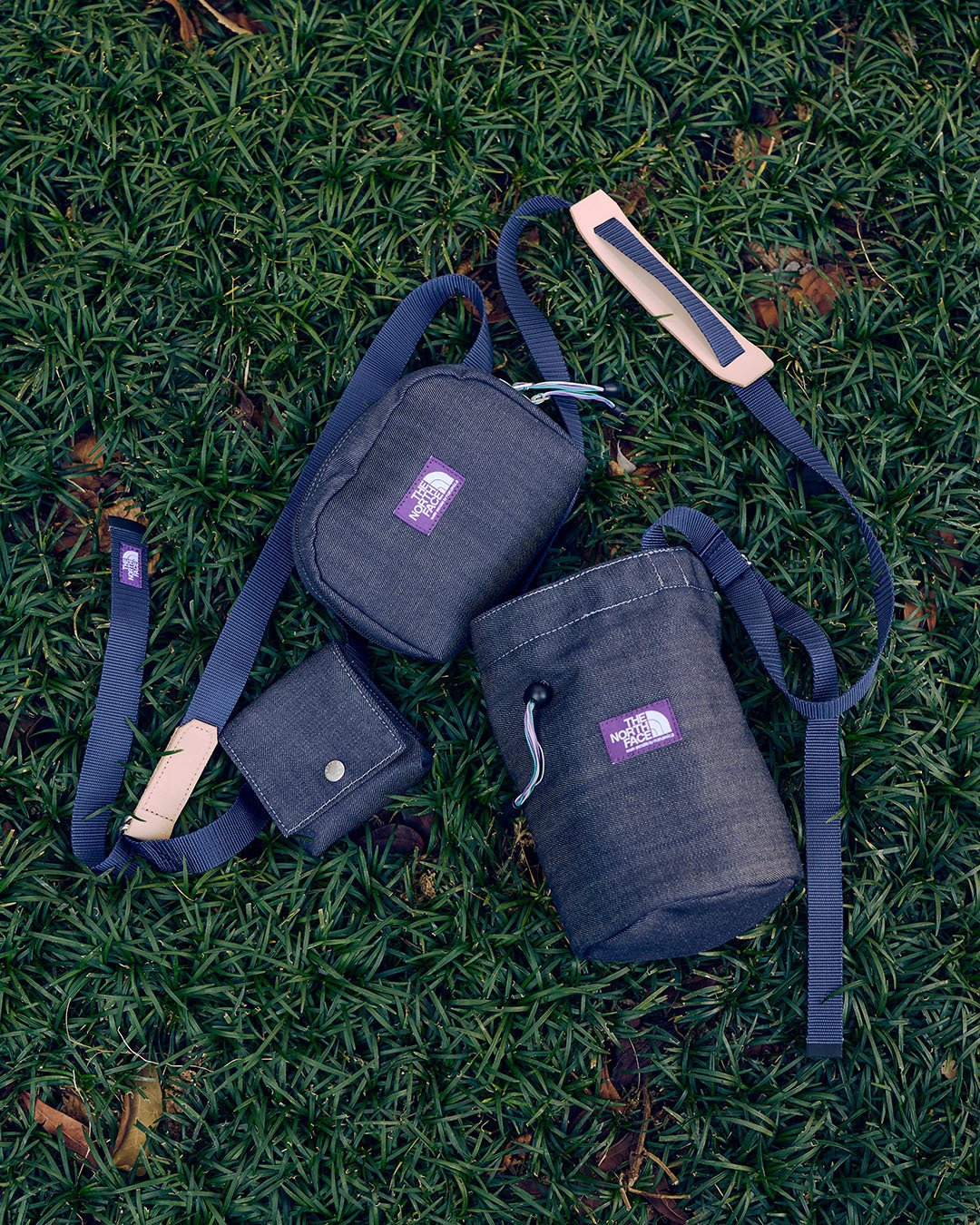 【現貨】日本北臉 THE NORTH FACE Denim Stroll Belt 紫標 側背包