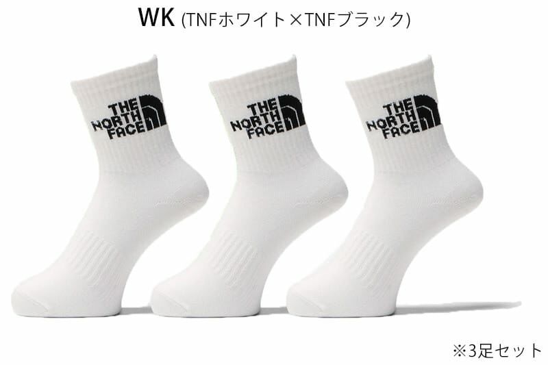 【現貨】The North Face Logo 日本北臉 CREW FREE RUN 長襪 兩入一組