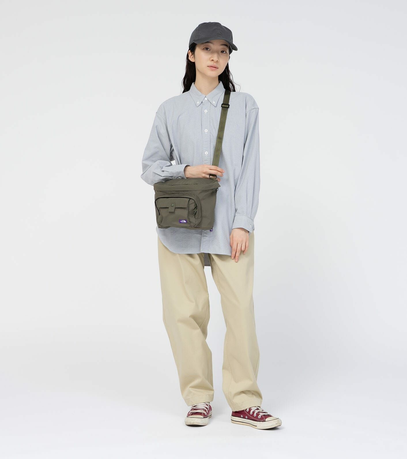 【現貨】THE NORTH FACE 紫標 軍綠 側背包 Mountain Wind Shoulder Bag 橄欖綠