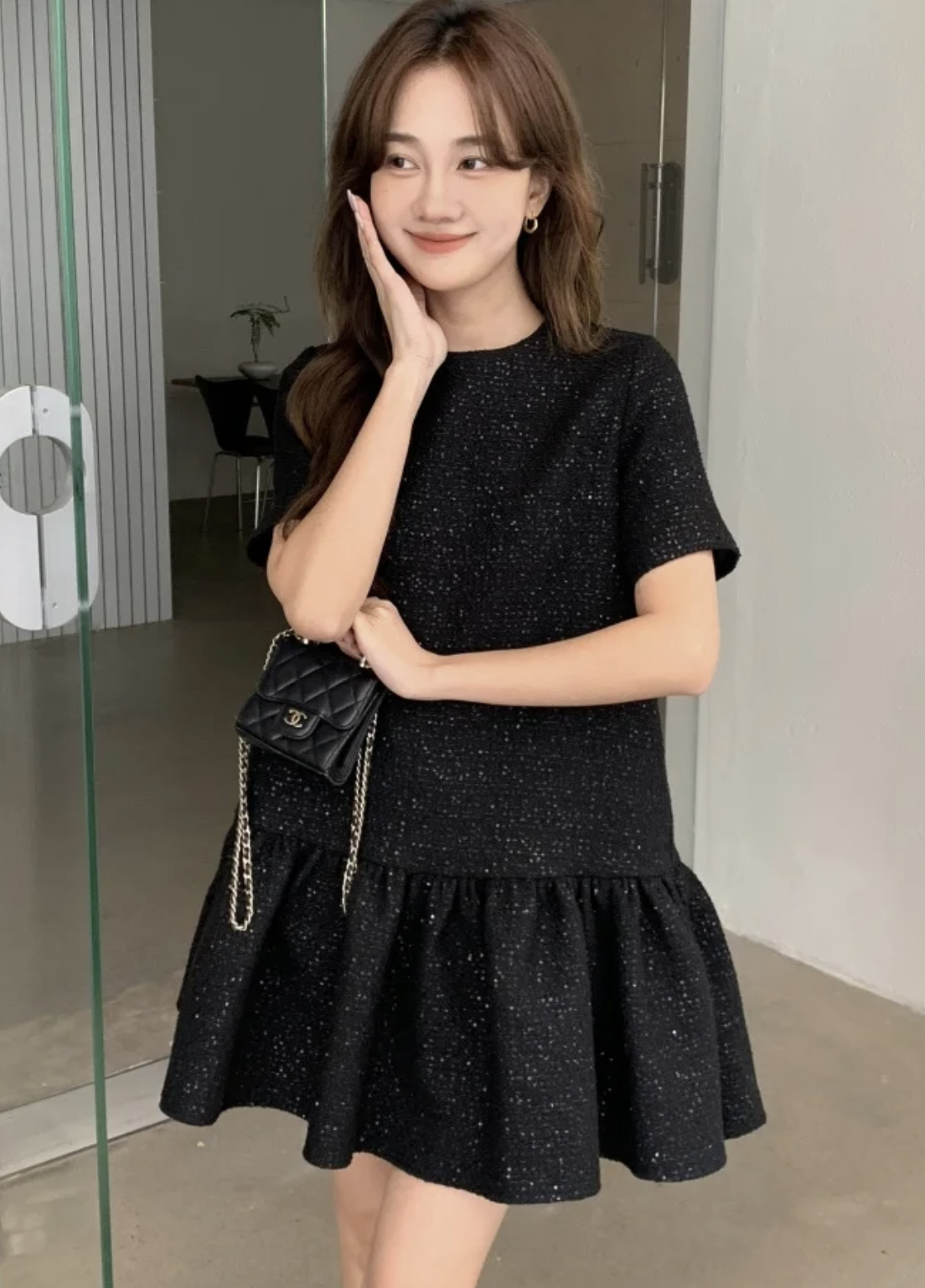 可愛女子亮片澎澎裙造型洋裝 / 2色