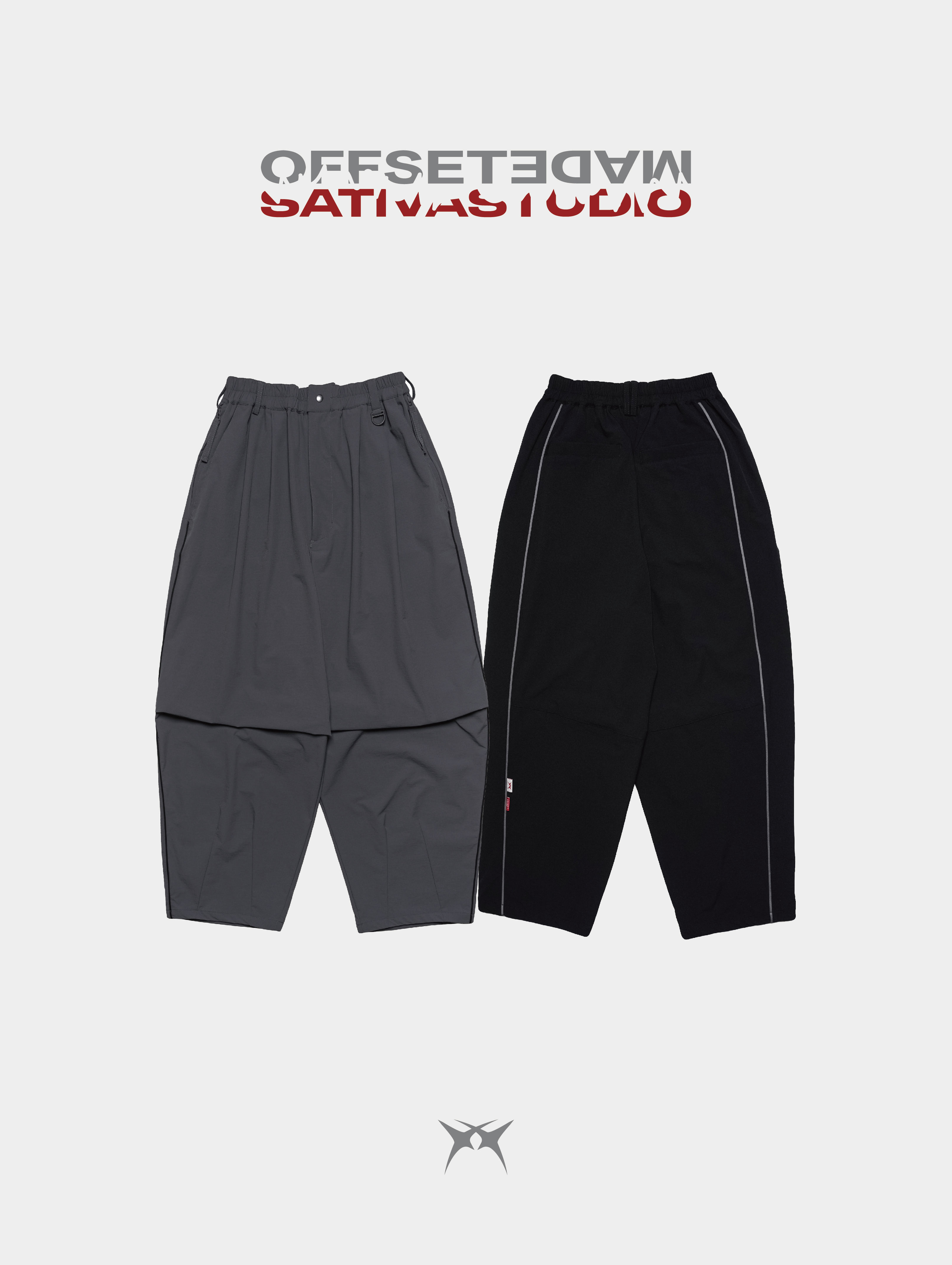 SATIVA x OFFSET Double Layer 雙層剪裁 機能長褲