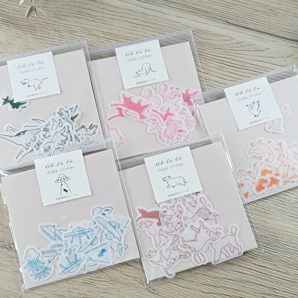 日本EL COMMUN．Arara 和紙貼紙包 共五款