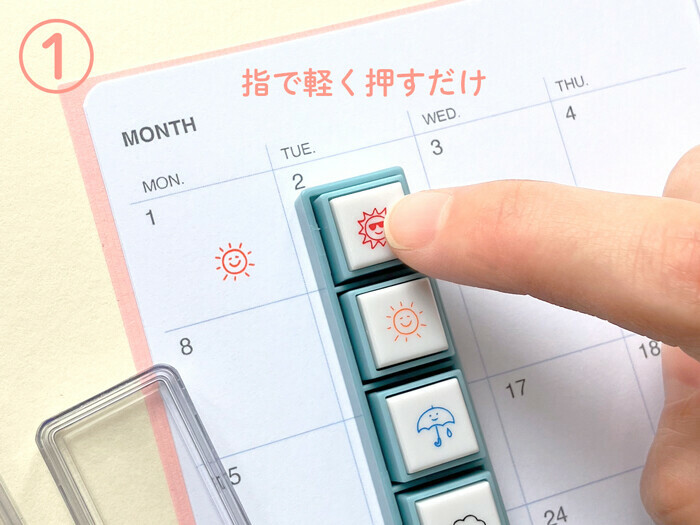 日本KODOMONOKAO Pochitto Pick! 按壓式浸透印章組(不含框) 共12款