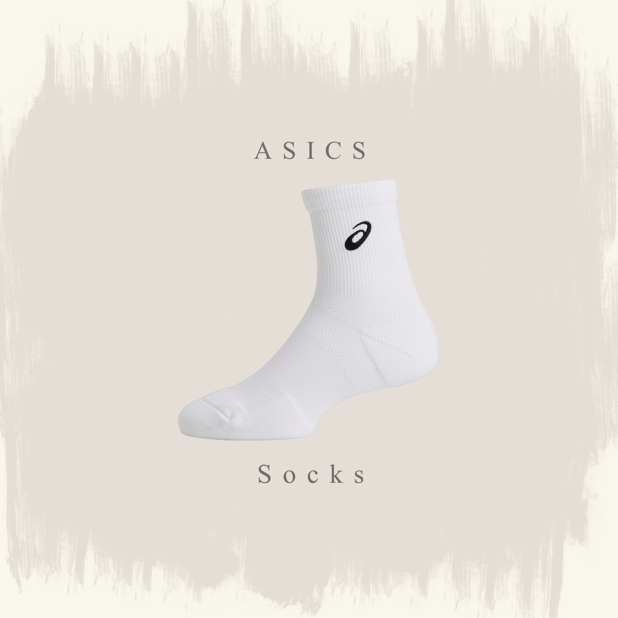 ASICS亞瑟士 短筒襪 襪子 純白 "單雙" 3053A166-100