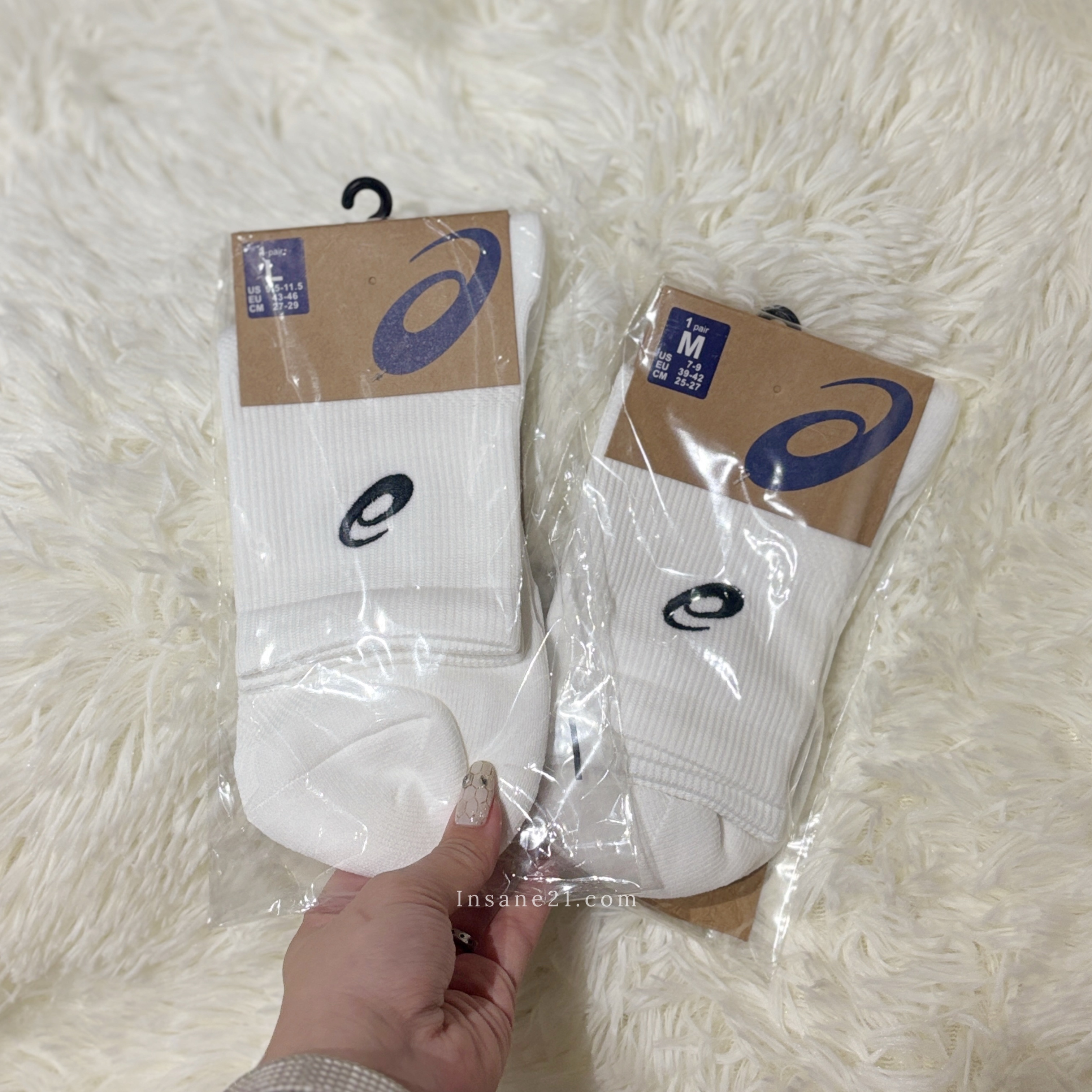 ASICS亞瑟士 短筒襪 襪子 純白 "單雙" 3053A166-100