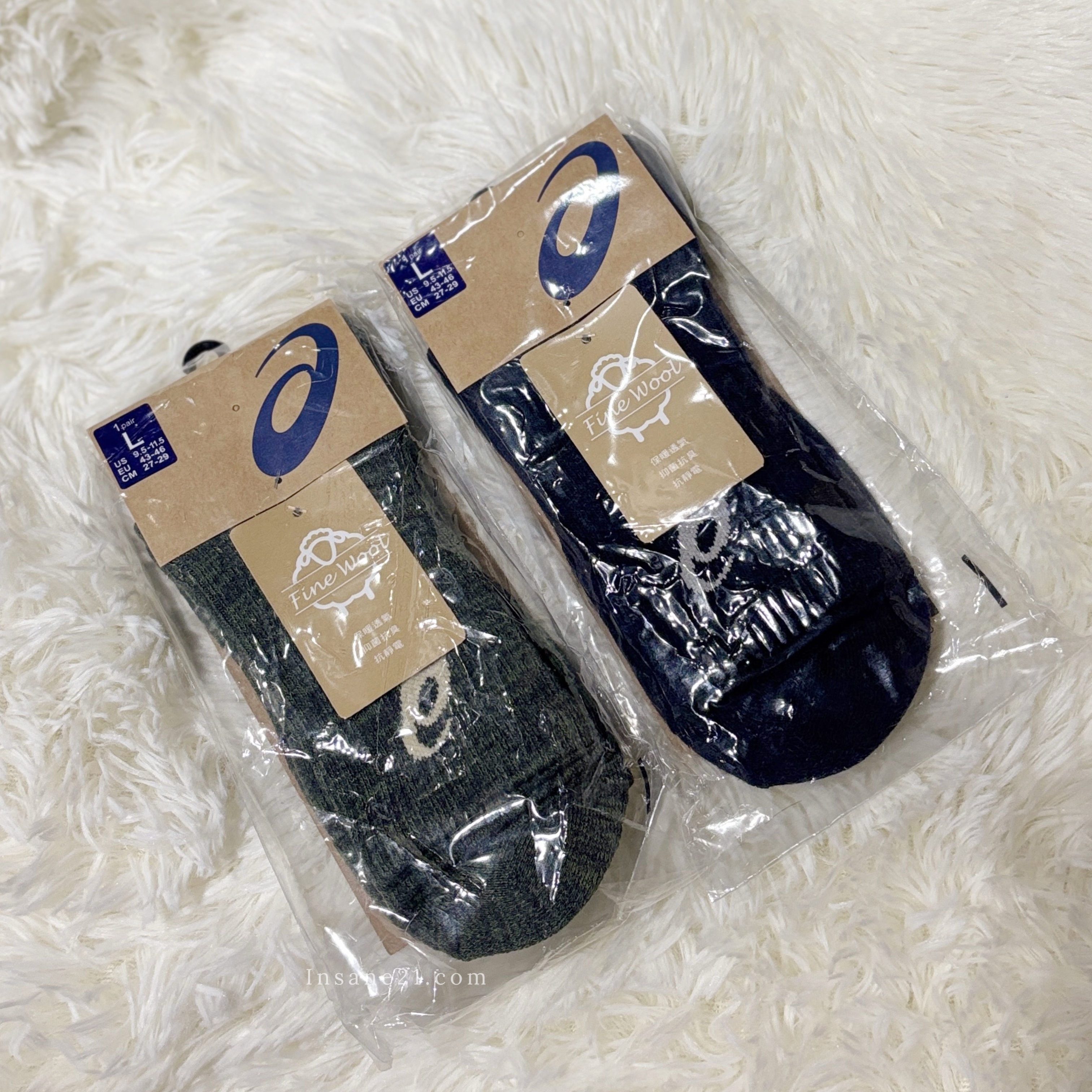 ASICS亞瑟士 中筒襪 深藍//綠 襪子 "單雙" 保暖透氣 抗菌抗臭 抗靜電 3033C110-300/400