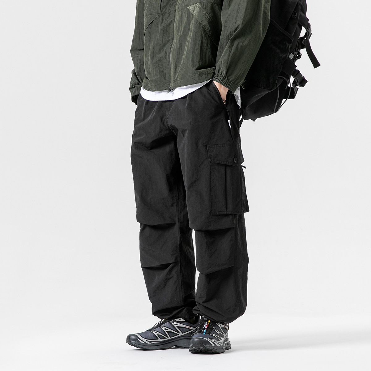 2M25 凹豆風多口袋刷毛工裝褲 三色