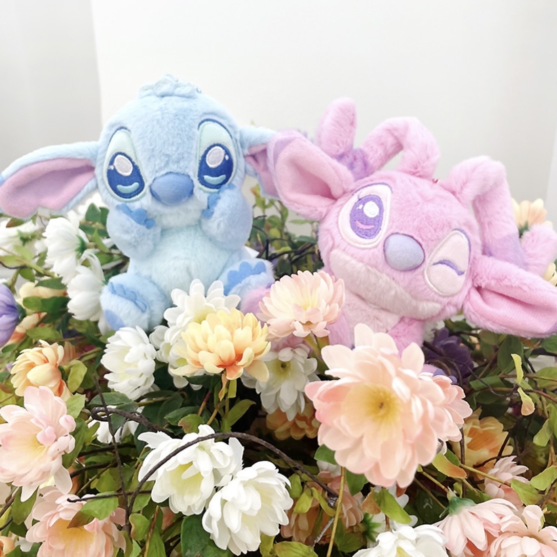 代購 DISNEY 迪士尼 史迪奇&安琪 吊飾 毛絨掛件  /預購