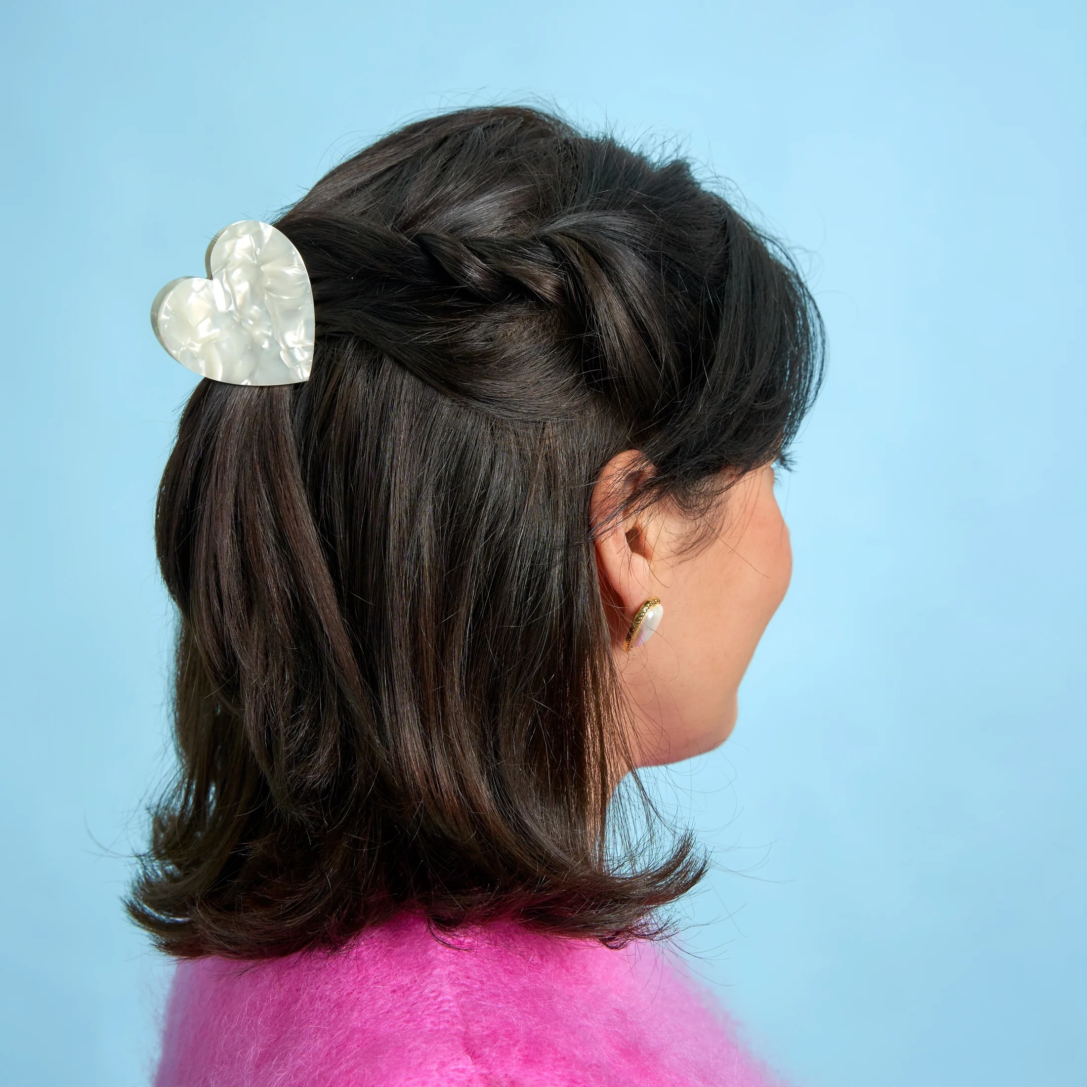 WHITE HEART HAIR CLAW｜Coucou Suzette