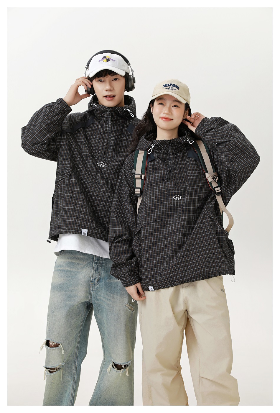 2M16 復古撞色格紋套頭上衣 一色