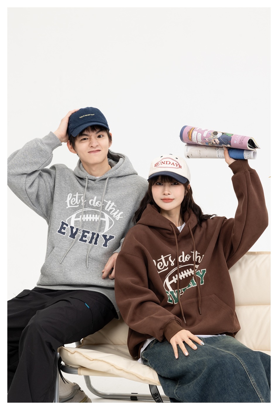 2M12 美式撞色休閒運動風帽TEE 兩色