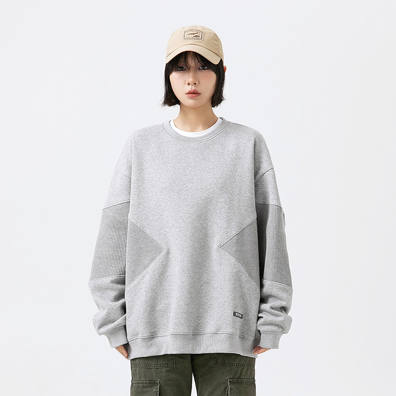 2M11 幾何螺紋造型拼接大學T 三色