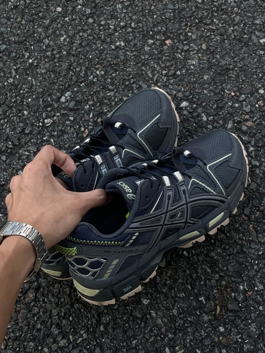 ASICS GEL-KAHANA 8 石墨黑灰綠 1011B387-021