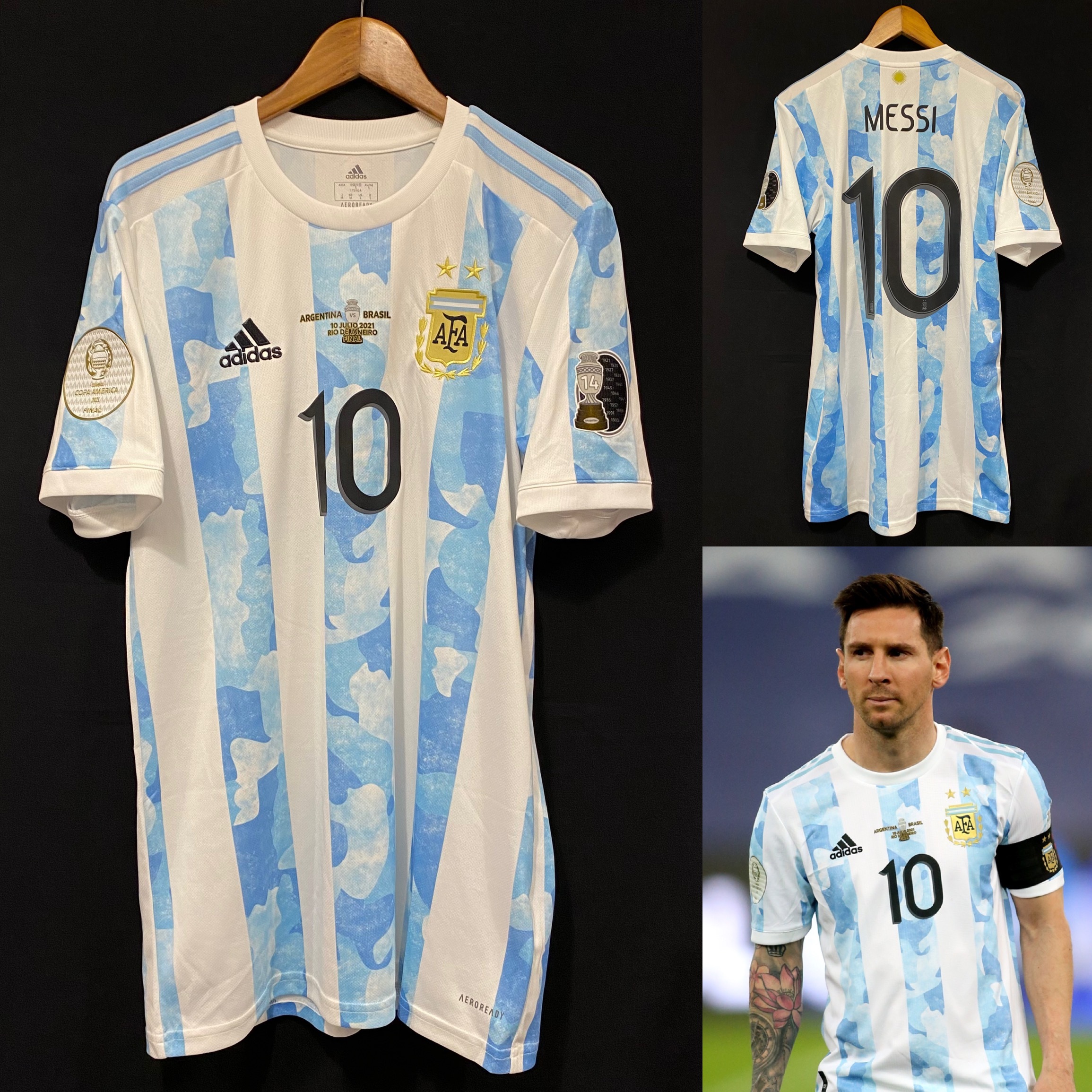(BNWT) Argentina 2021 Copa America Final Adidas Home Shirt #10 MESSI