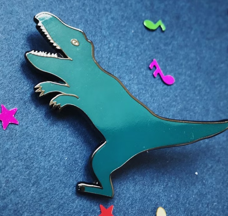 馬卡龍腳趾．暴龍 金屬別針