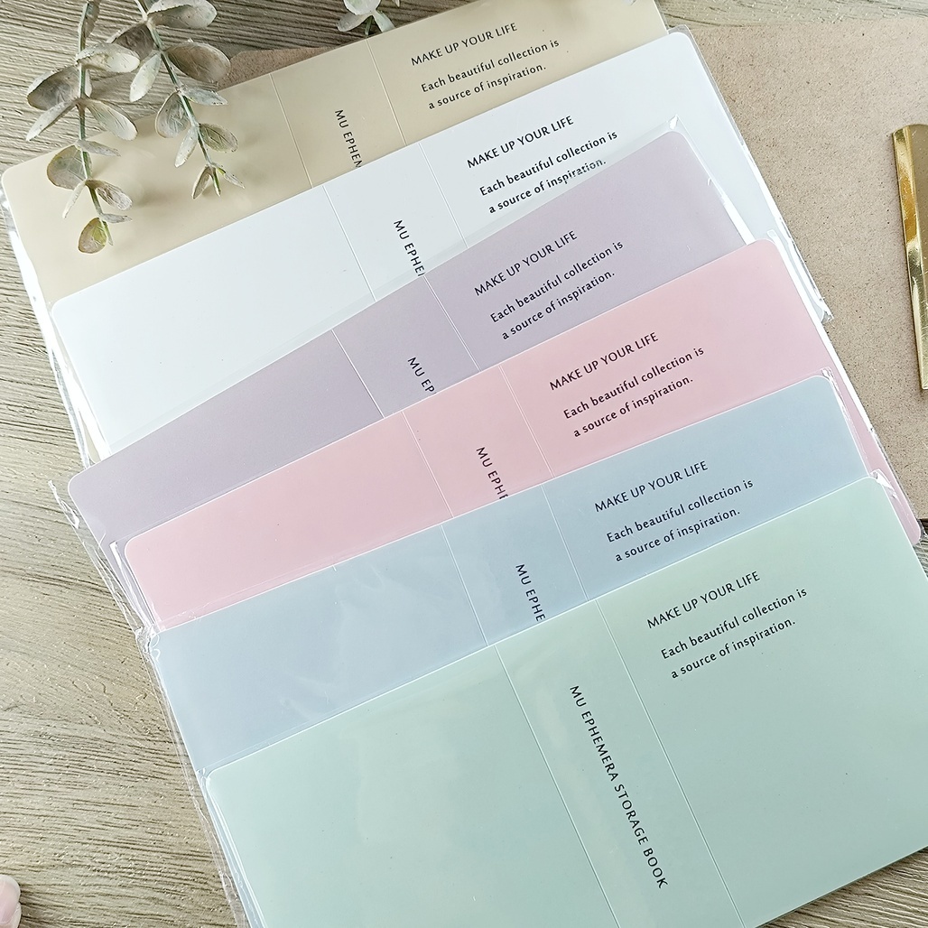 MU．水晶印章收納、小物貼紙 迷你收納冊 共六色