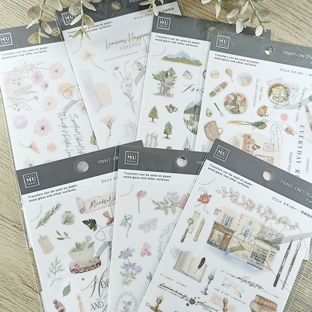 MU．轉印貼紙 Print-On Stickers no.260~266 2025Q1新品