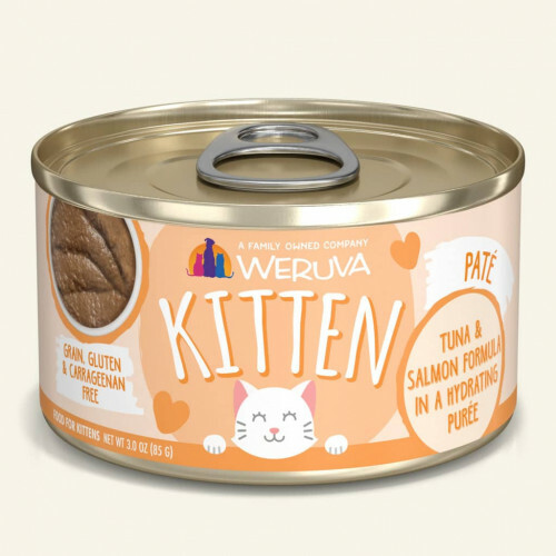 Weruva Kitten 幼貓系列 – 吞拿魚三文魚肉泥主食罐 (橙) Tuna with Salmon in Puree 85g