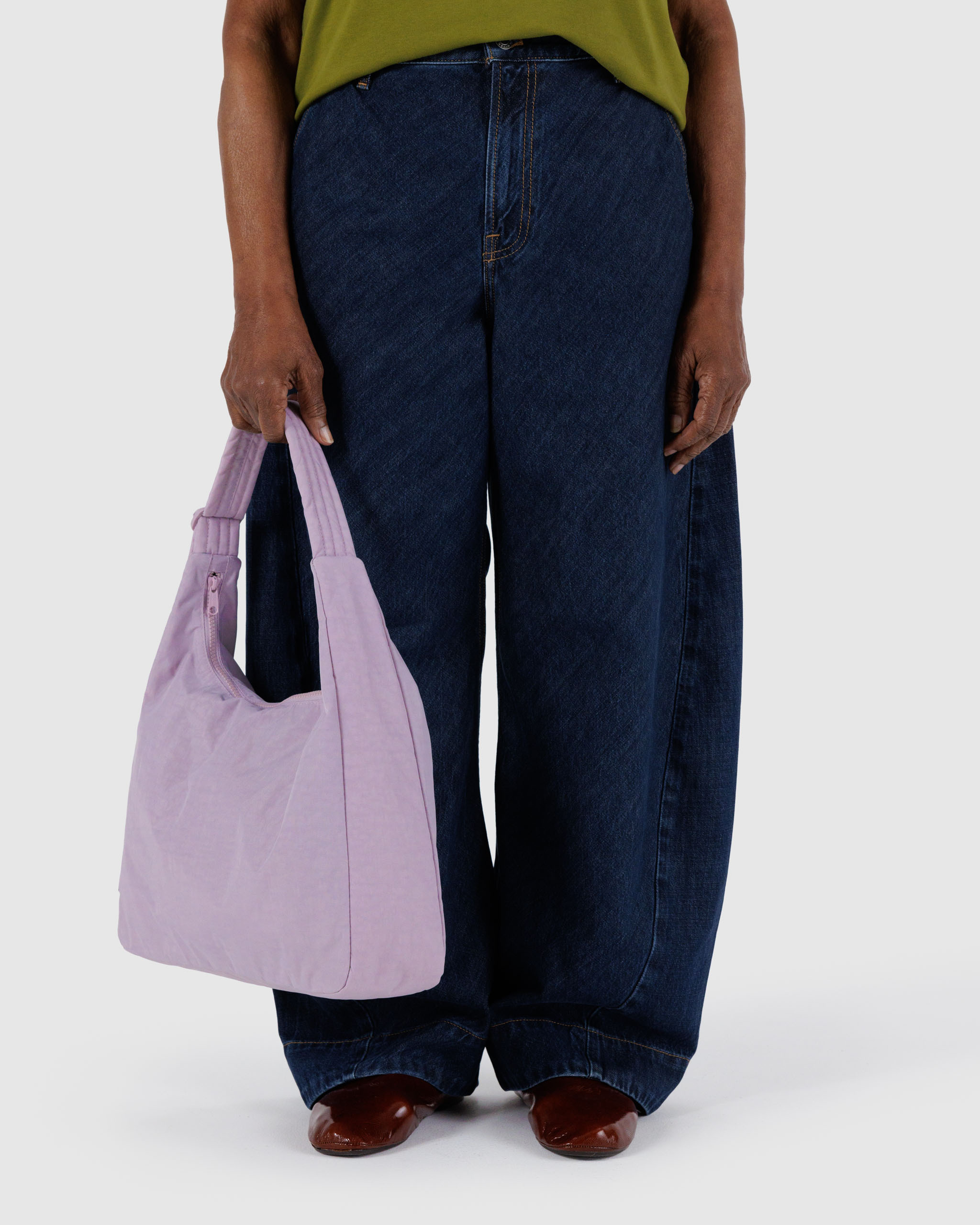 Nylon Shoulder Bag - Dusty Pink | BAGGU