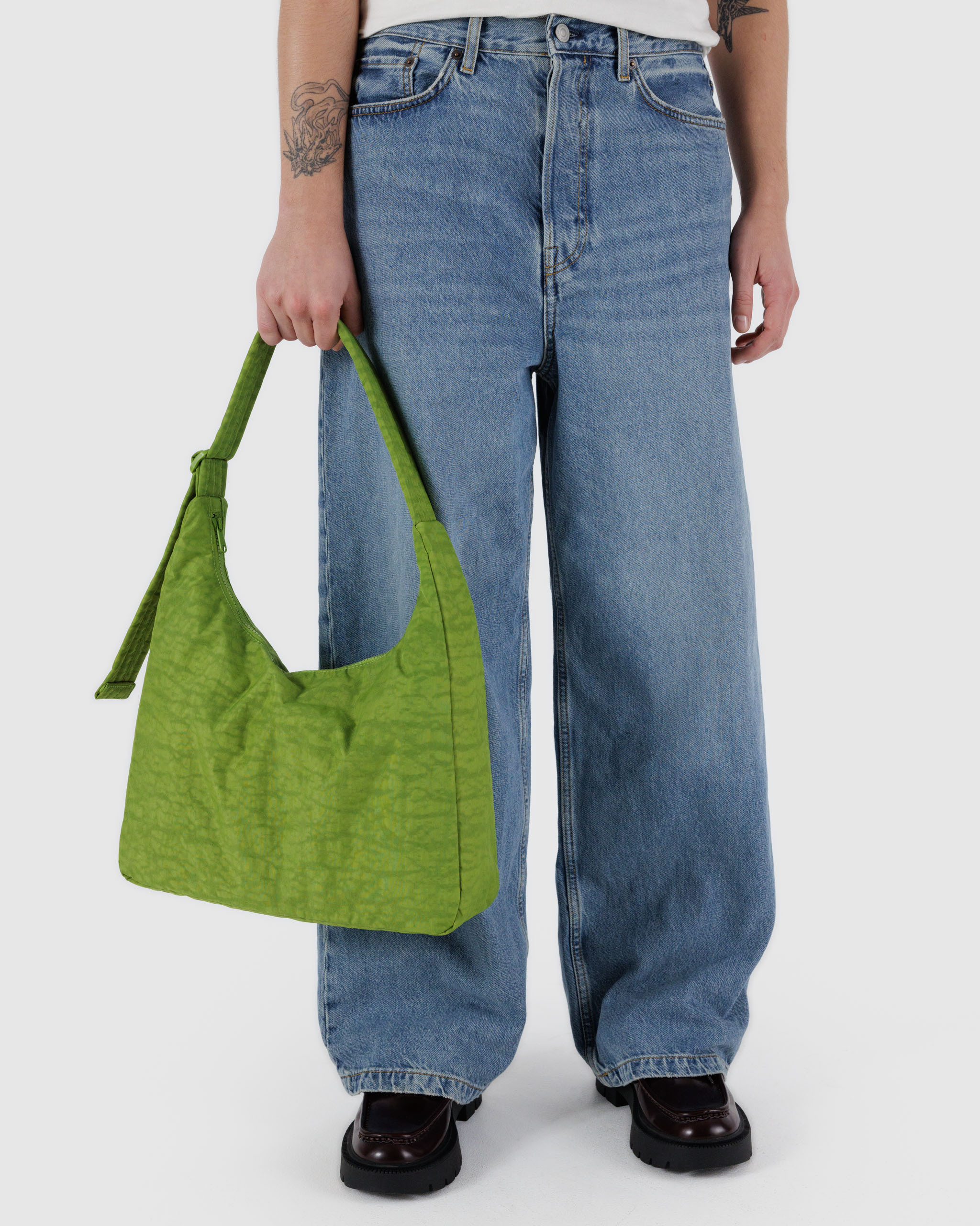 Nylon Shoulder Bag - Green Juice | BAGGU