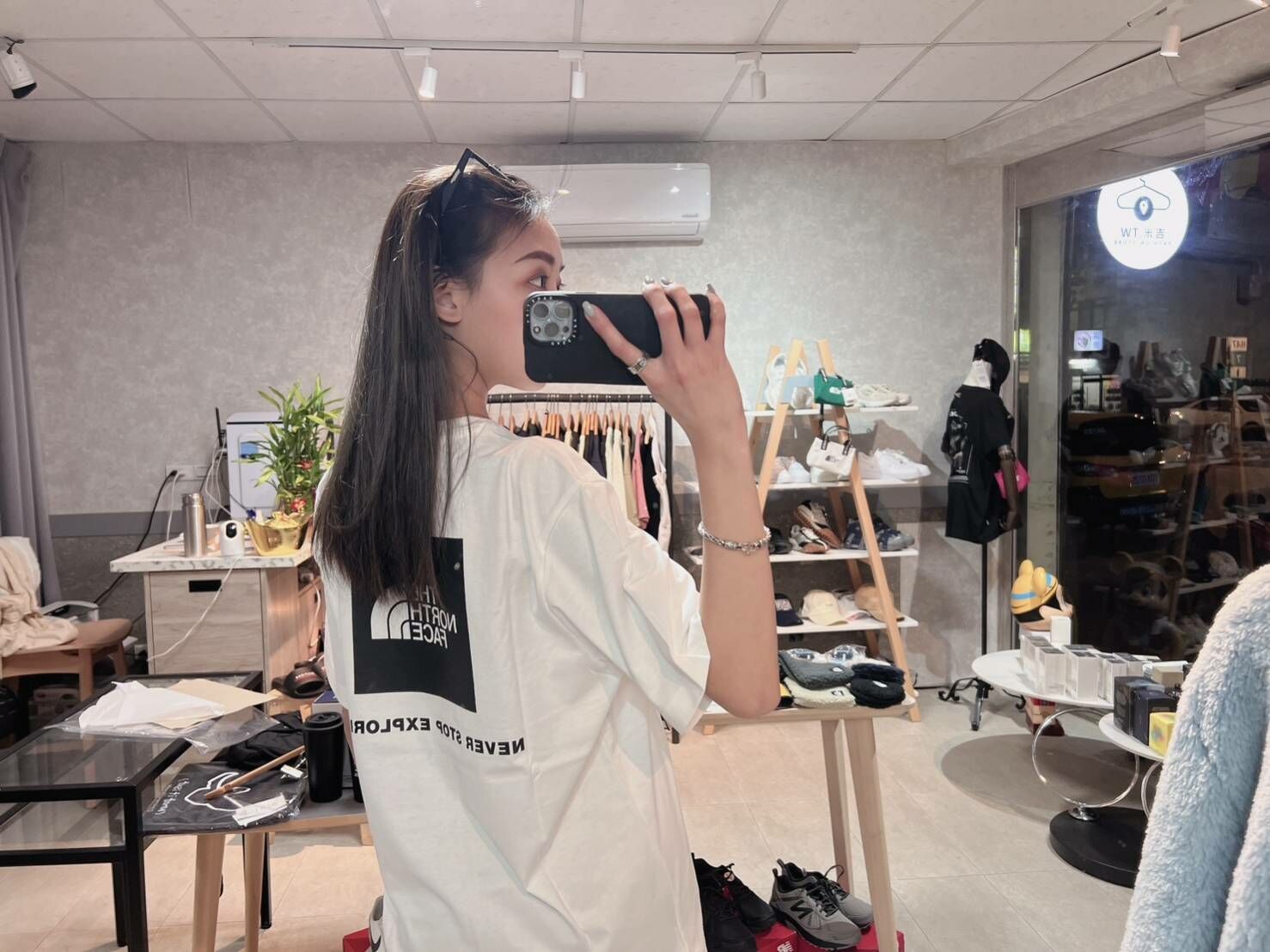 THE NORTH FACE NSE BOX LOGO 白 棉 短袖 短T NT7UN56B