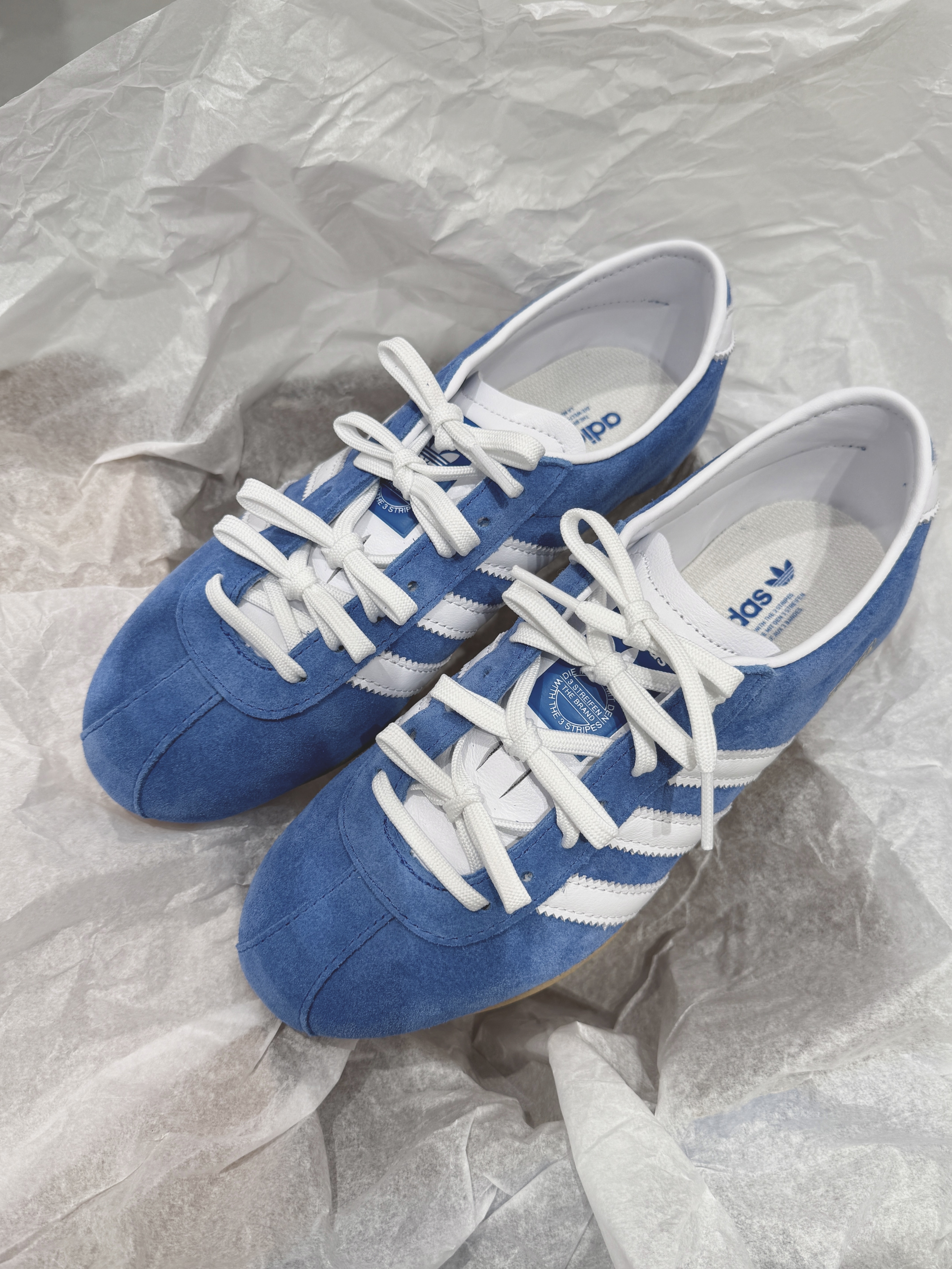 ADIDAS ORIGINALS TOKYO 東京 復古藍 水藍 白色 焦糖底 薄底 復古 絨面 女鞋 JI0179 / 預購