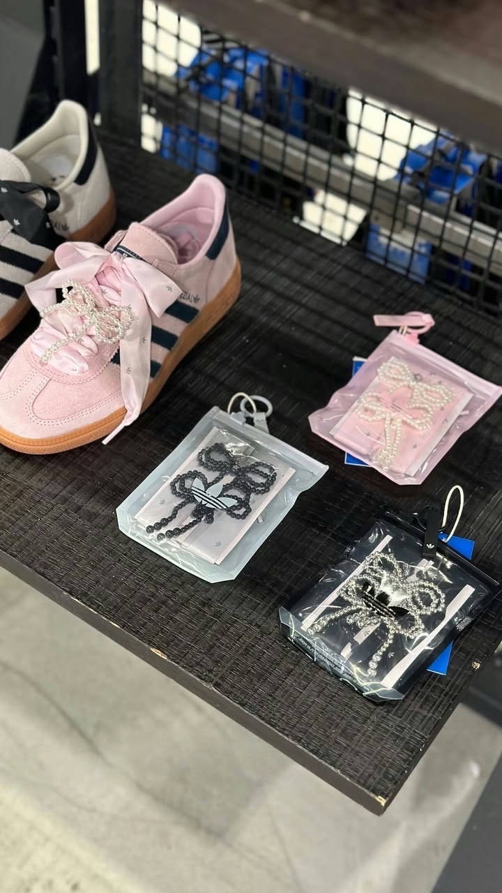 Adidas Originals Oribbon 日本限定 串珠 小珠珠 蝴蝶結 蕾絲 三葉草 混紗鞋帶