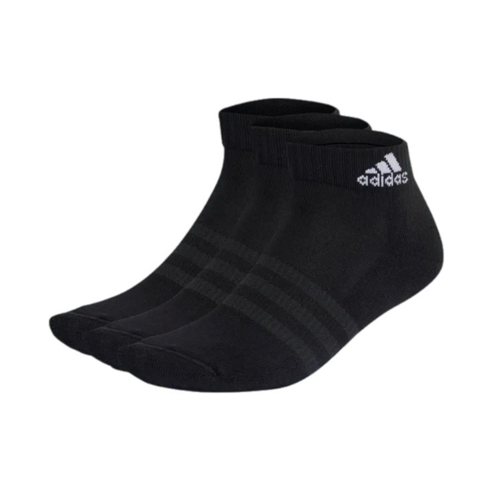 ADIDAS C SPW ANK 厚底 運動襪 3入組黑 IC1277