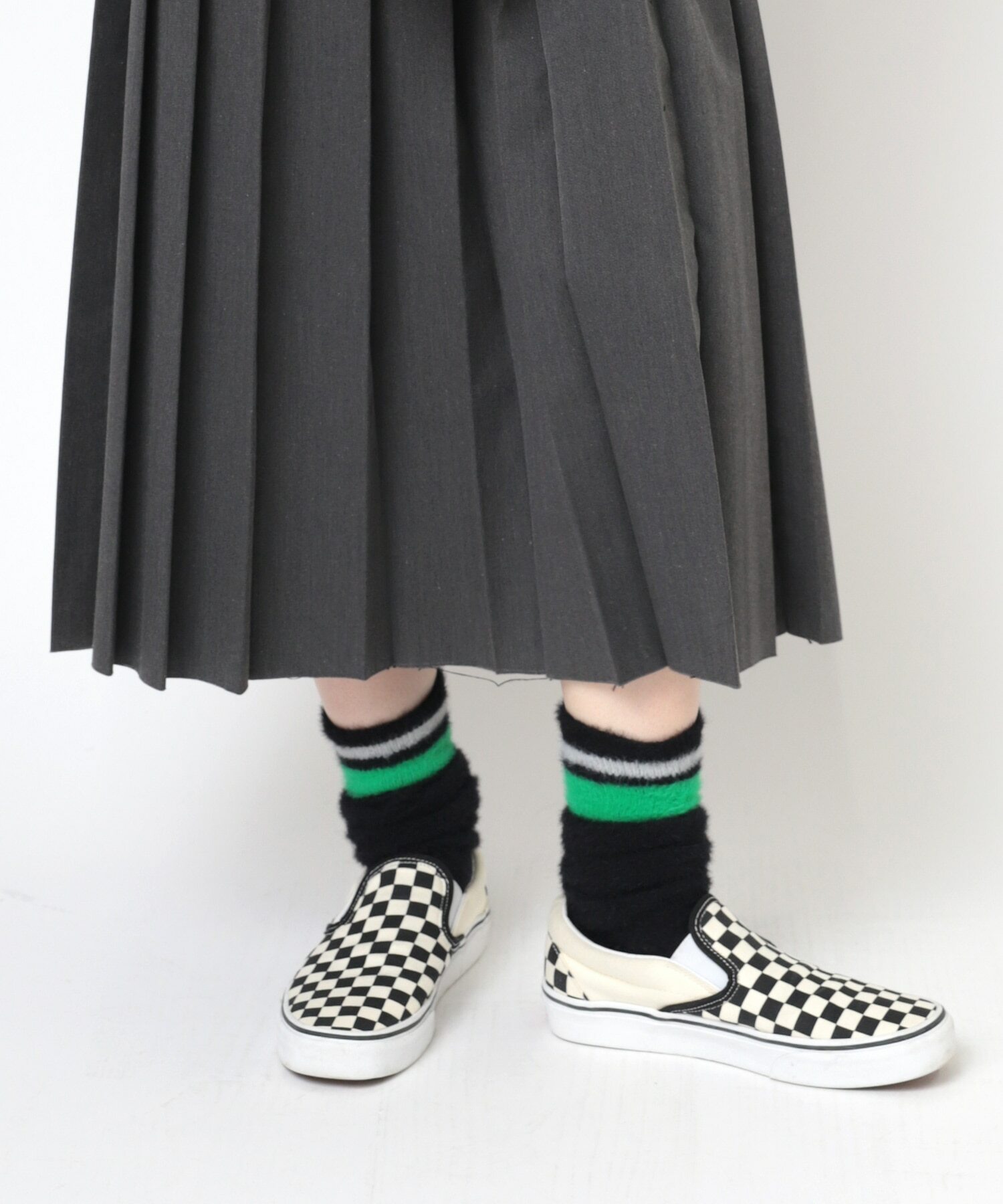 毛茸茸長筒堆堆襪