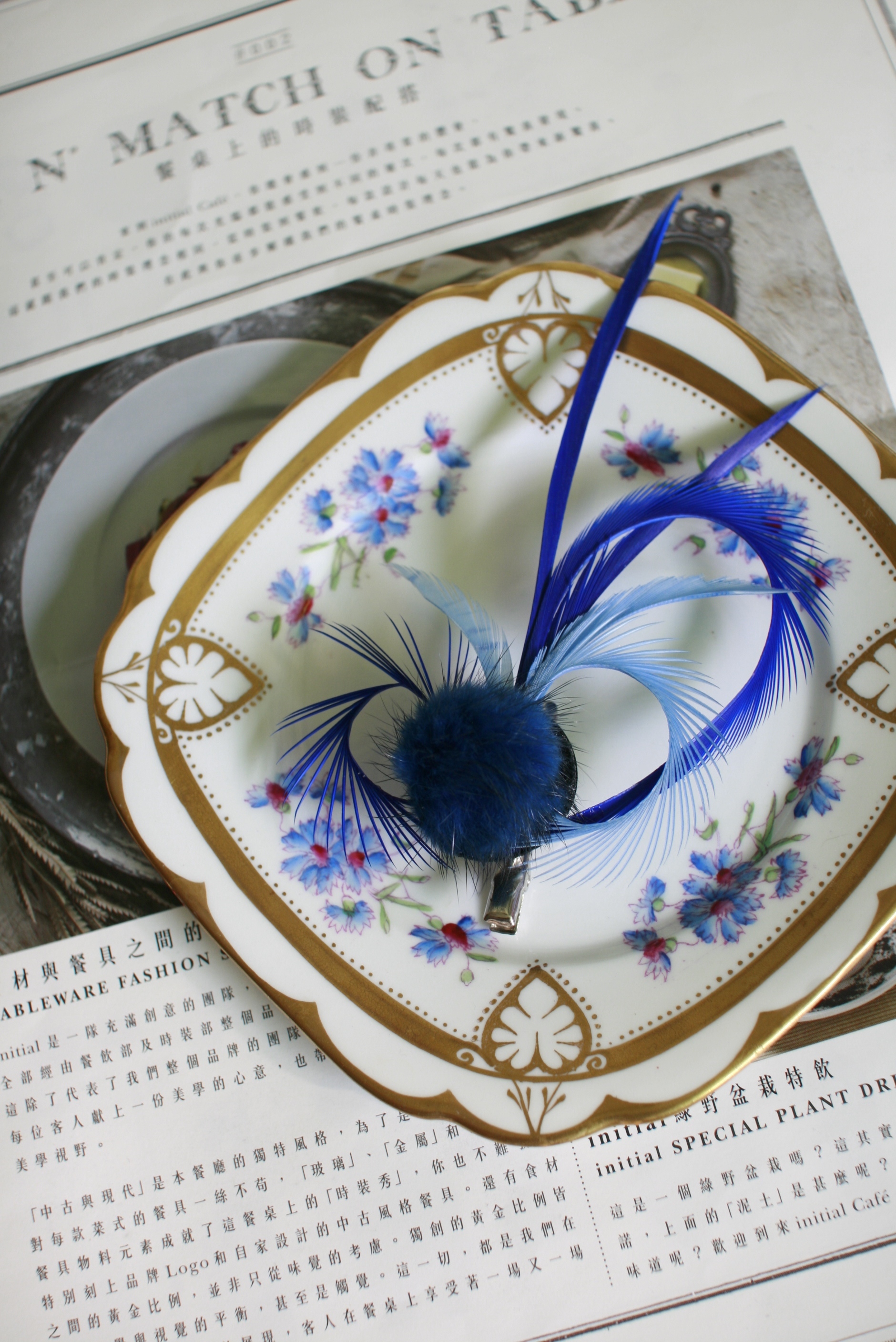 夏日晴空-藍色髮夾胸針 兩用