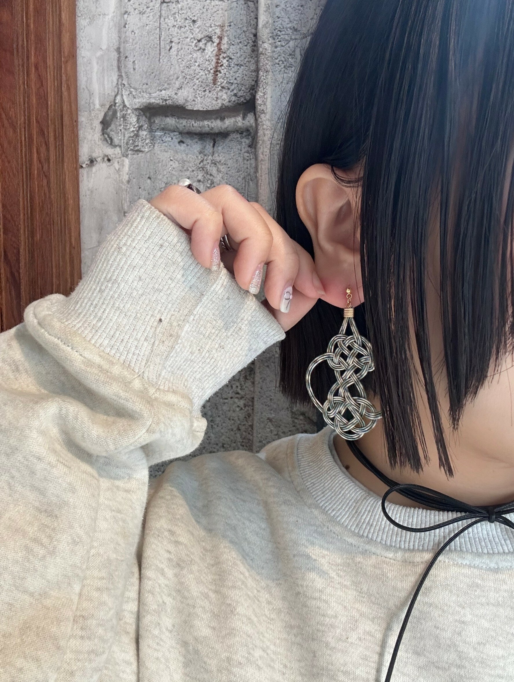 [TUMUGI] 水引龜結耳環