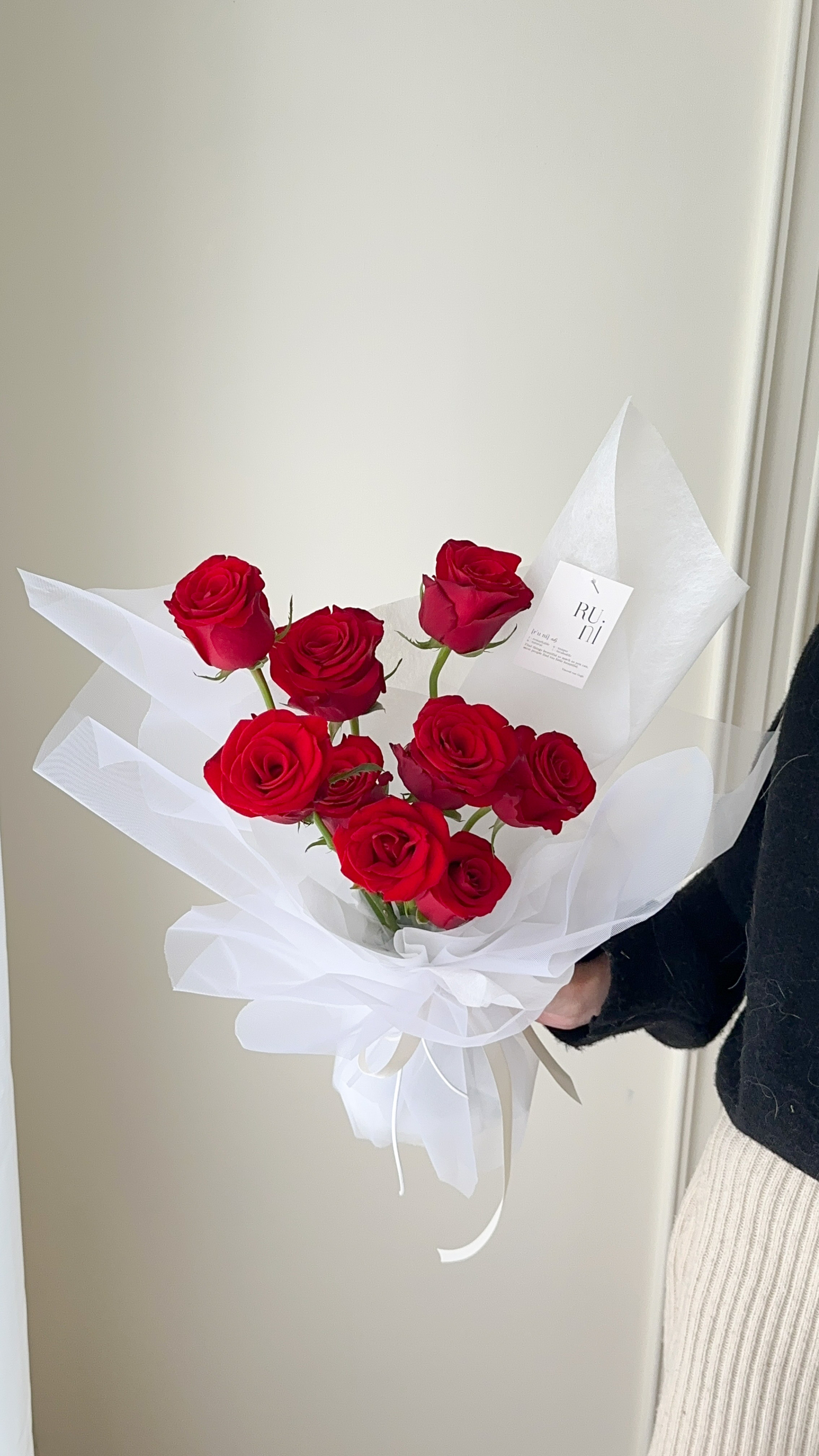 愛的呢喃-進口紅玫瑰花束（此束有多尺寸可選）