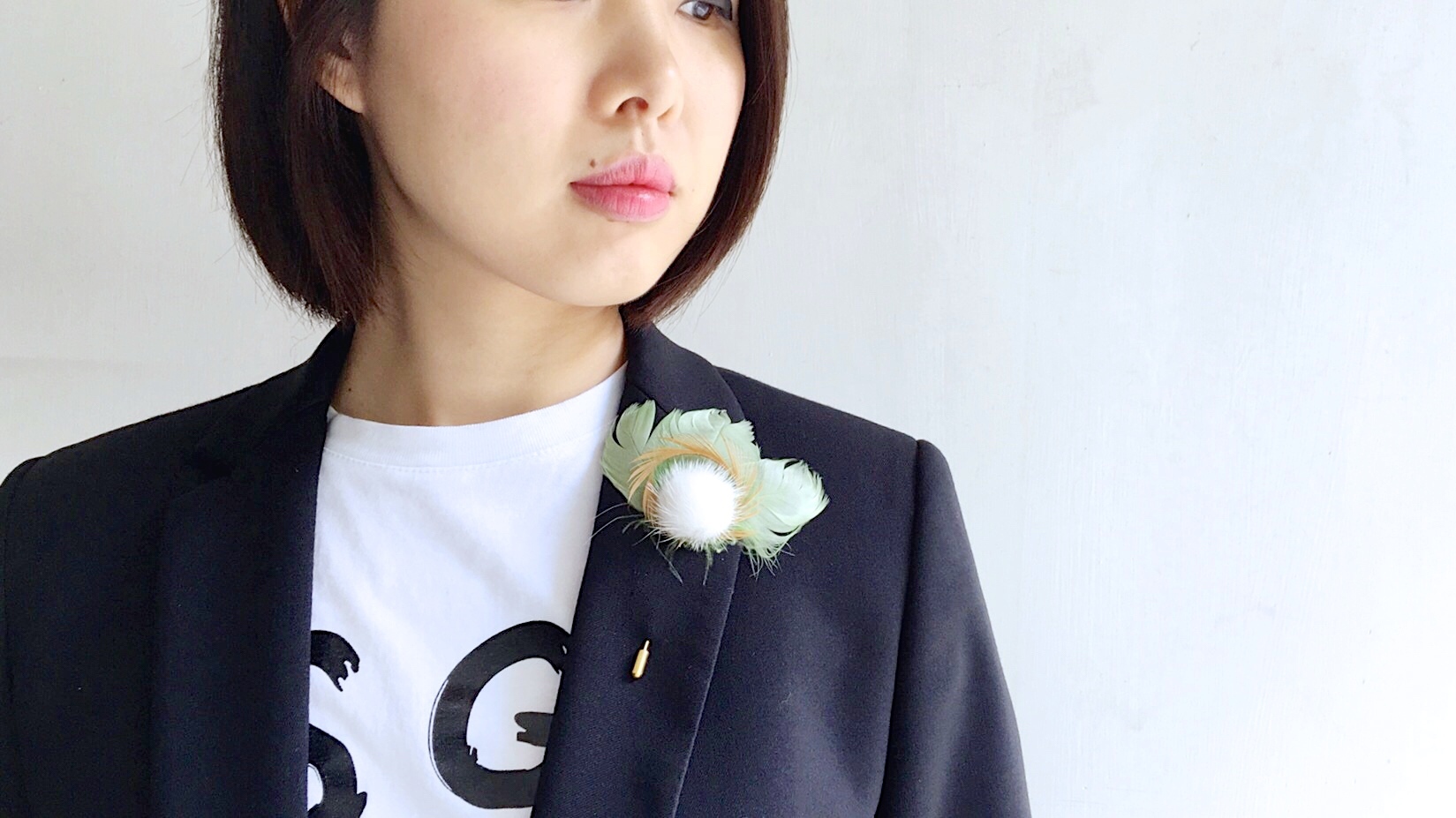 海德公園奇遇-水貂球胸/帽針