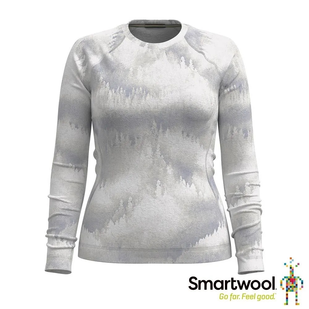 Smartwool Women's Classic Thermal Merino Base Layer Crew 女款 美麗諾羊毛圓領長袖上衣 排汗衣 底層衣 霧森淺灰 SW016370M74 [HappyOutdoor]